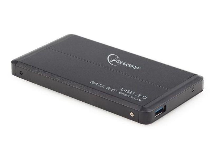 Gembird externÃ­ USB 3.0 case, 2,5'' SATA, ÄernÃ½ hlinÃ­k, HDD/SSD