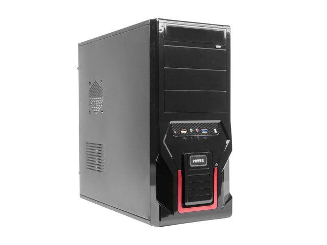 Gembird case CCC-D1-03 Midi Tower ATX without power supply, black