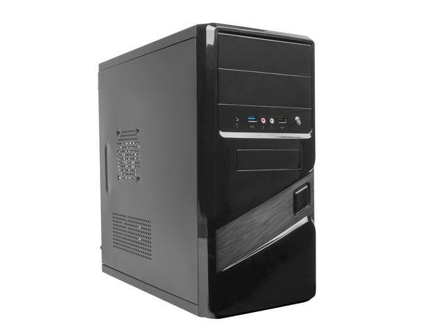 Gembird case CCC-D2-01 Midi Tower Micro ATX without power supply, black