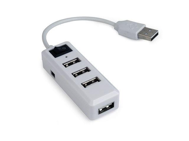 Gembird USB 2.0 HUB se switchemâ 4 porty, bÃ­lÃ½