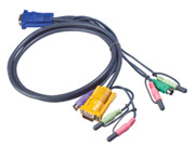ATEN KVM Kabel (HD15-SVGA, PS/2, PS/2, Audio) - 1.8m