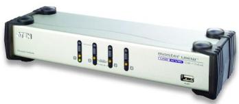 ATEN CS1744 4-Port USB Dual View KVMP Switch (2xVGA cards) 2-port USB Hub, Audio