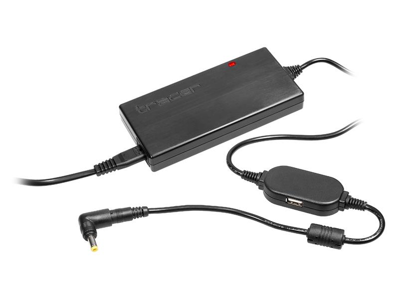 Tracer Black Box 90S USB univerzÃ¡lnÃ­ napÃ¡jecÃ­ adaptÃ©r pro notebooky 90W (9 konc.