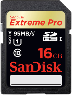 SanDisk SDHC Extreme Pro UHS-I karta 16GB (aÅ¾ 95MB/s)