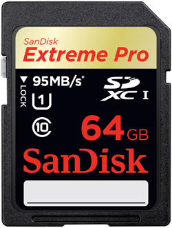 SanDisk SDXC Extreme Pro UHS-I karta 64GB (aÅ¾ 95MB/s)