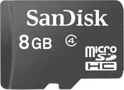 SanDisk microSDHC karta 8GB + adaptÃ©r