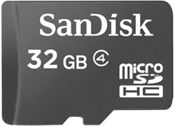 SanDisk microSDHC karta 32GB + adaptÃ©r