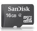 SanDisk microSDHC karta 16GB + adaptÃ©r