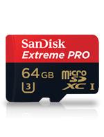 SanDisk micro SDXC Extreme Pro karta 64GB Class 10 UHS-I (aÅ¾ 95MB/s; 90MB/s)