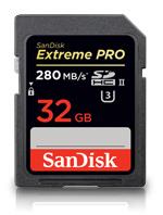 SanDisk SDHC karta Extreme Pro 32GB - VIDEO HD 4K (ÄtenÃ­/zÃ¡pis: 280/250 MB/s)