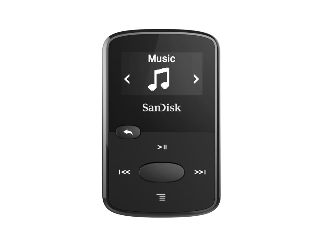 Sandisk CLip Jam MP3 pÅehrÃ¡vaÄ 8GB, microSDHC, Radio FM, ÄernÃ½