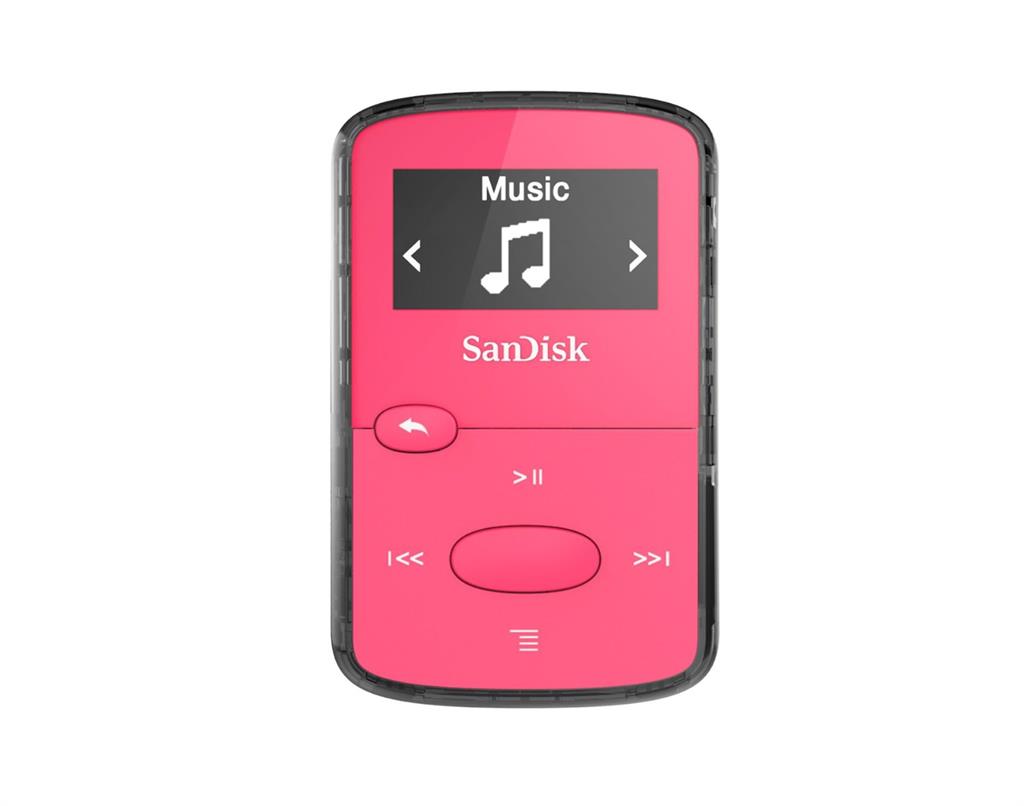 Sandisk CLip Jam MP3 pÅehrÃ¡vaÄ 8GB, microSDHC, Radio FM, rÅ¯Å¾ovÃ½