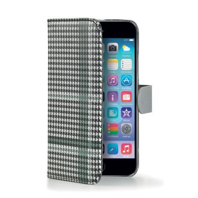 Celly PIED DE POULE pouzdro pro Apple iPhone 6, Å¡edÃ¡ mÅÃ­Å¾ka