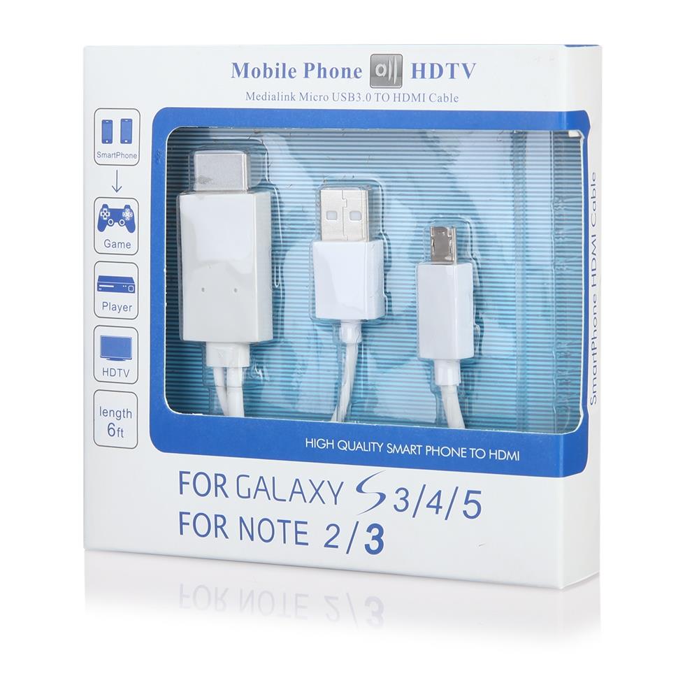 GT kabel HDMI MHL/micro USB nabÃ­jecÃ­ 2m (11pin)