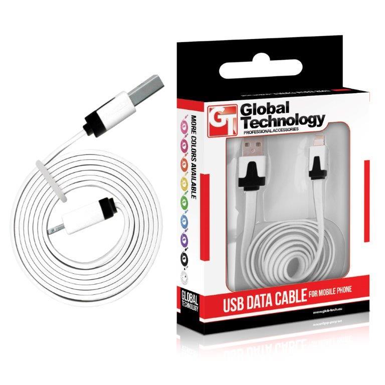 GT kabel USB pro iPhone 5 (8-pin) iOS7+, bÃ­lÃ½