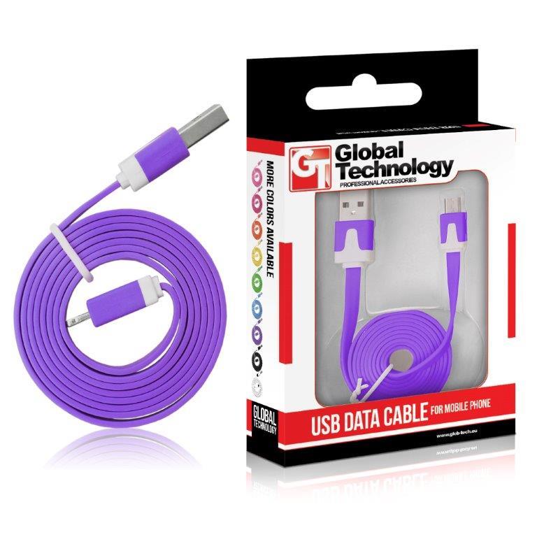 GT kabel USB/micro USB 1m fialovÃ½