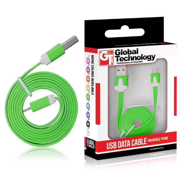 GT kabel USB/micro USB 1m zelenÃ½