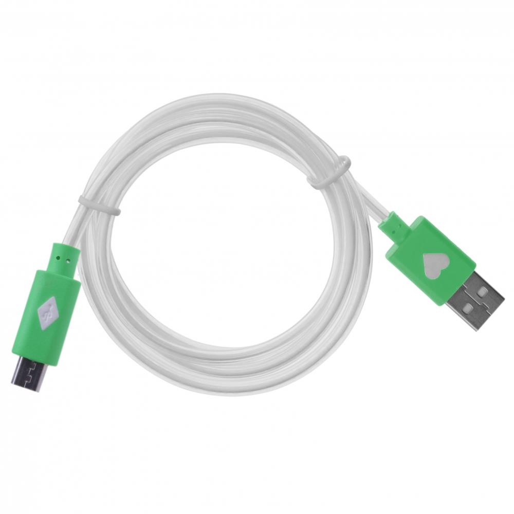 GT kabel USB/micro USB svitÃ­cÃ­ 1m modrÃ½