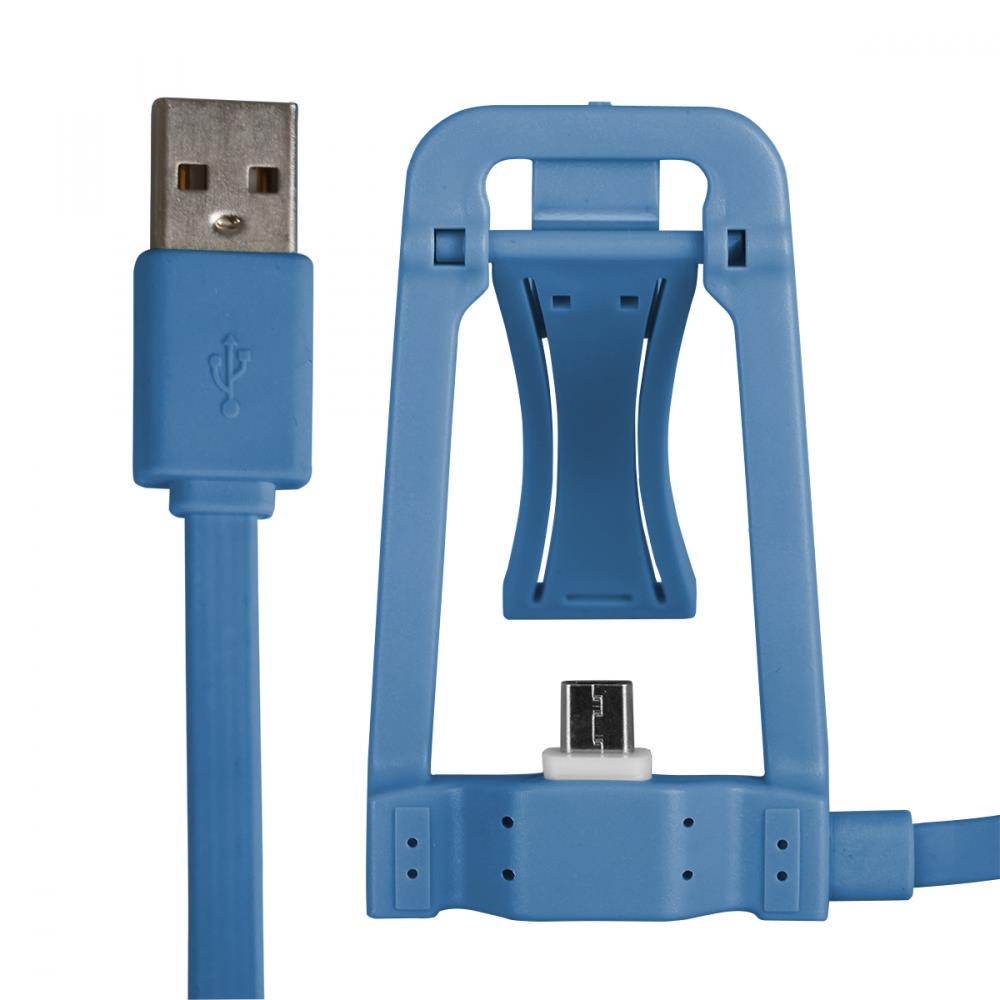 GT kabel USB s dokovacÃ­ stanicÃ­ Micro USB, modrÃ½