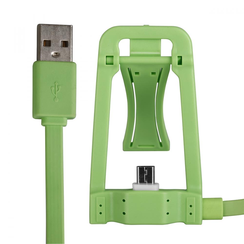 GT kabel USB s dokovacÃ­ stanicÃ­ Micro USB, zelenÃ½