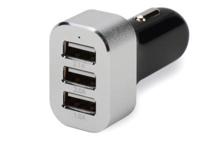 EDNET USB Car charger 3xUSB (2,1A/2A/1A), black