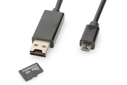 EDNET Data/Charging MicroUSB cable with MicroSD/OTG