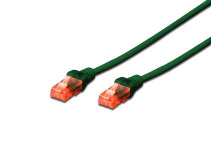 Patch kabel Digitus UTP, CAT 6,zelenÃ½, 1,0m, 15 LGW