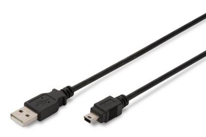 ASSMANN USB 2.0 HighSpeed Cable USB A M (plug)/miniUSB B (5pin) M (plug) 1,8m bl