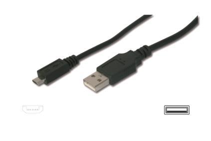 ASSMANN USB 2.0 HighSpeed Connection Cable USB A M (plug)/microUSB B M (plug) 1m
