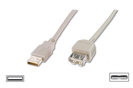 ASSMANN USB 2.0 HighSpeed Extension cable USB A M (plug)/USB A F (jack) 1,8m gre