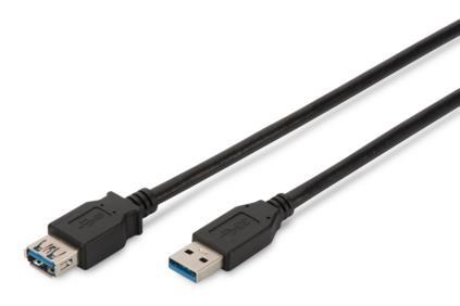 ASSMANN USB 3.0 SuperSpeed Extension cable USB A M (plug)/USB A F (jack) 3,0m bl