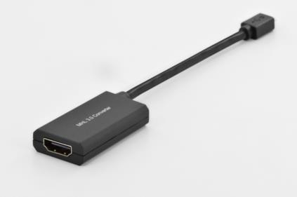 ASSMANN USB 3.0 SuperSpeed Adapter Cable microUSB B M(plug)/HDMI A M(plug) 0,15m
