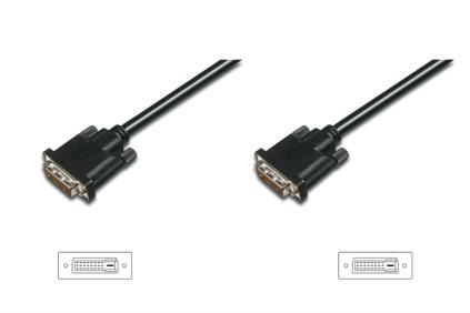 ASSMANN DVI-D DualLink Connection Cable DVI-D (24+1) M /DVI-D (24+1) M 0,5m blac
