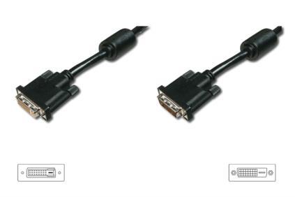 ASSMANN DVI-D DualLink Extension cable DVI-D (24+1) M /DVI-D (24+1) F 2m black