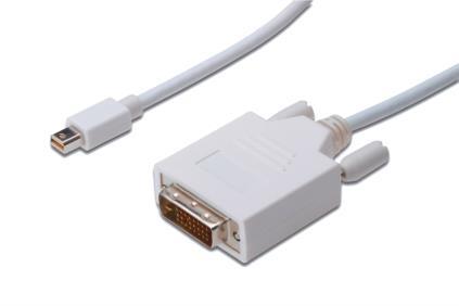 ASSMANN Displayport 1.1a Adapter Cable miniDP M (plug)/DVI-D (24+1) M (plug) 3m