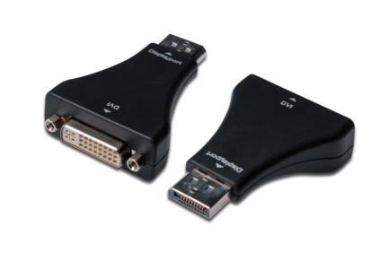 ASSMANN Displayport 1.1a Adapter DP M (jack)/DVI-I (24+5) F (jack) black