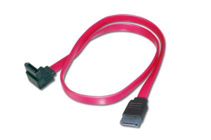 ASSMANN Serial ATA Cable SATA (7pin) angled F(jack)/SATA (7pin) F(jack) 0,5m red