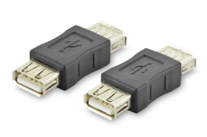ASSMANN USB 2.0 HighSpeed Adapter USB A F (jack)/USB A F (jack) black
