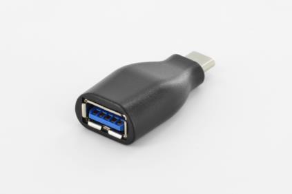 ASSMANN USB 3.0 SuperSpeed Adapter USB C M (plug)/USB A F (jack) black