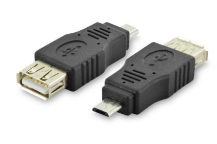 ASSMANN USB 2.0 HighSpeed Adapter microUSB B M (plug)/USB A F (jack) black