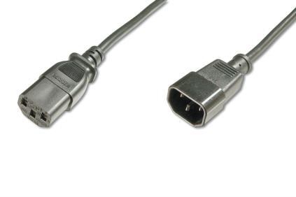 ASSMANN Power Cord Extension cable IEC C14 M (plug)/IEC C13 F (jack) 1,2m black