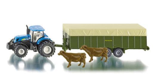 Siku Farmer tractor with trailer for animals