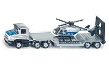 Siku series 16 flat trailer with helicopter