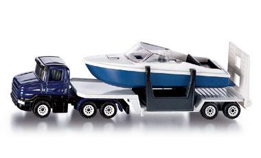 Siku series 16 flat trailer with boat