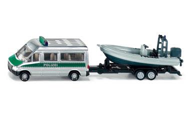 Siku series 16 police transporter with boat