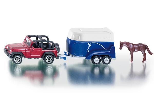 Siku series 16 Jeep with horse trailer