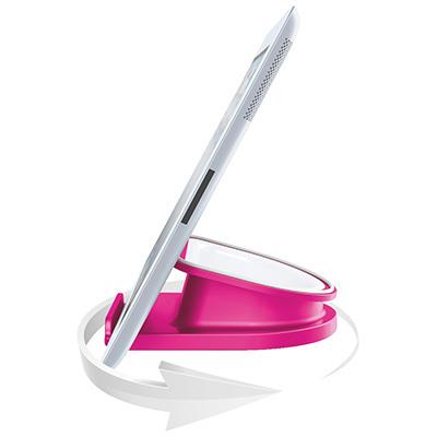 Rotary stand for iPad/tablet, Leitz Complete, pink