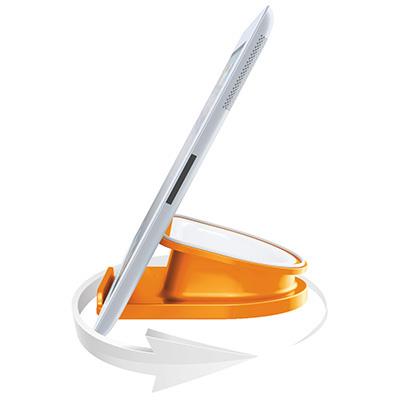 Rotary stand for iPad/tablet, Leitz Complete, orange