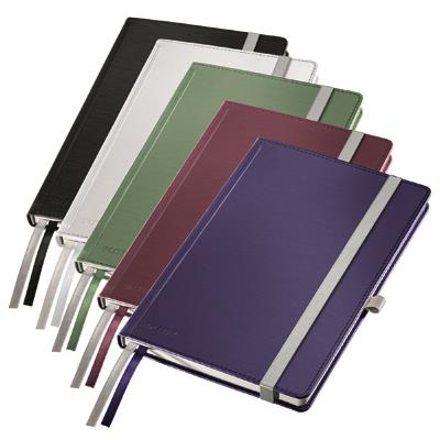 Notebook: hardback, Leitz Style A5, graph paper, dark red