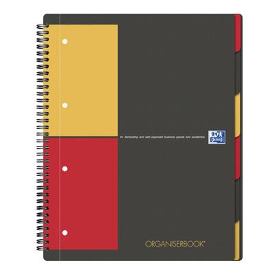 SPIRAL NOTEBOOK: WITH A FOLDER ORGANISERBOOK A4+ 80 PAGES GRAPH PAPER PP OXFORD